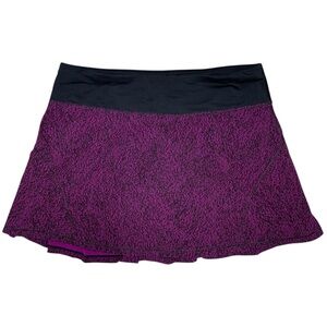 Lululemon Circuit Breaker Skirt Circuit Aurora Purple Black Size 6 Lined Tennis